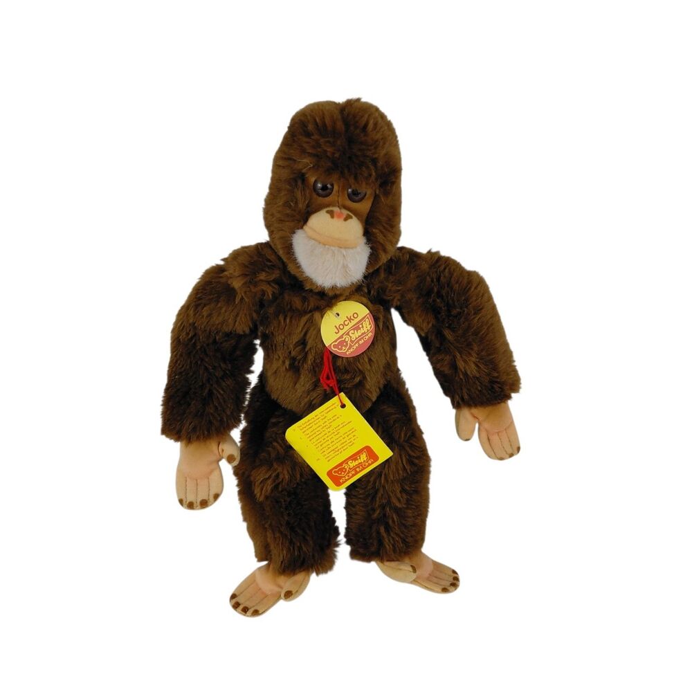 Steiff JOCKO Mohair Monkey Chimpanzee 11 Inch Germany Plush Stuffed Vtg